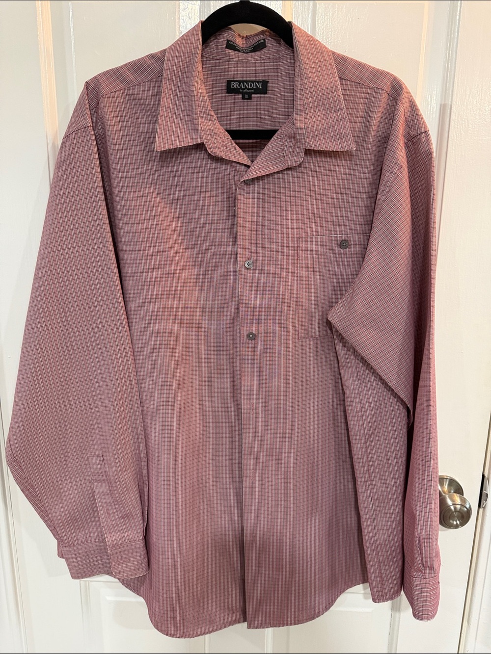 Branden Men’s Long-Sleeve Button-Down Shirt in Dusty Rose